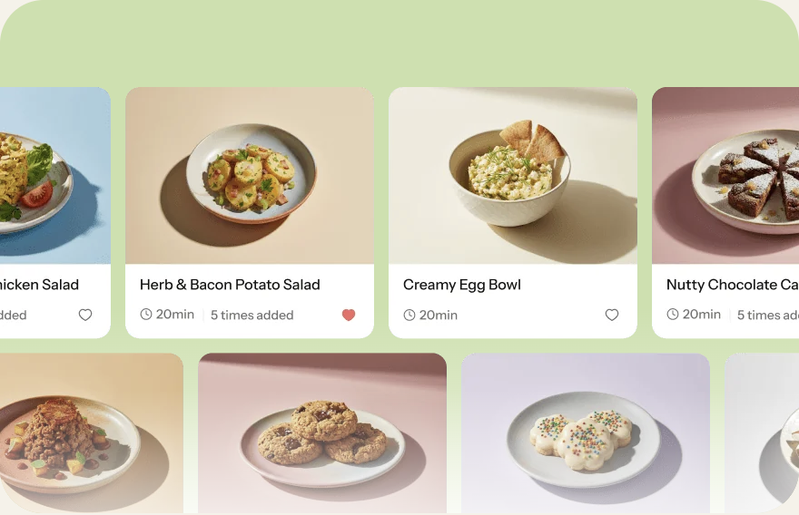 Nori recipe library with meals organized in one place